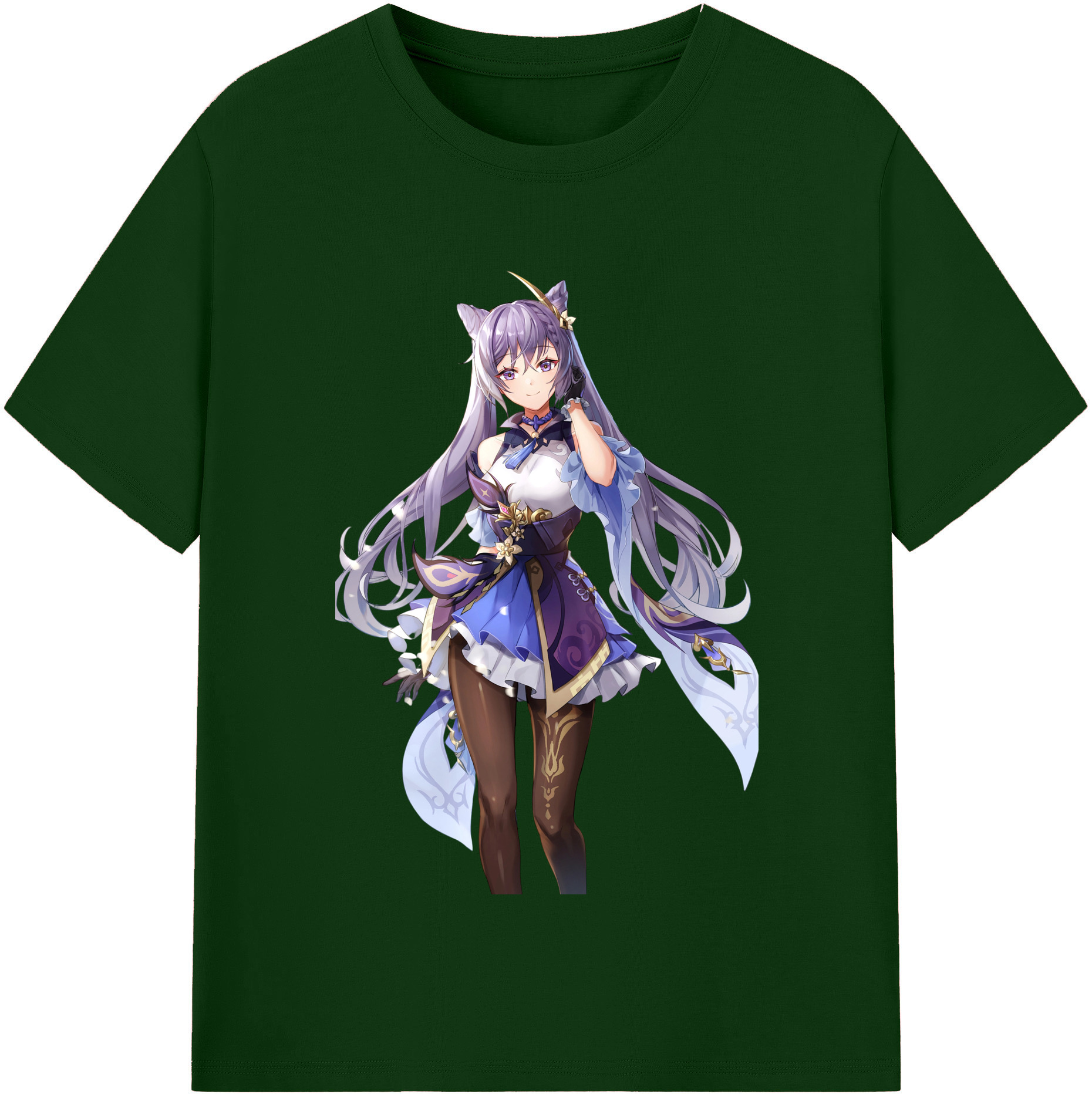 げんし神 刻晴 こくせい genshin Kokusei 綿100％半袖Tシャツ（フロントプリント）